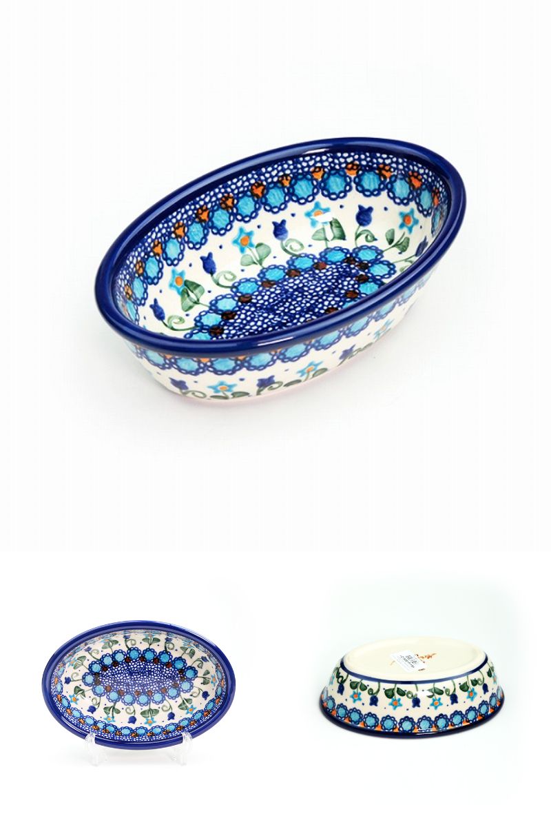 ポーリッシュポタリー グラタン皿/電子レンジ/オーブン/食洗器対応